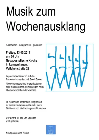 Bild: "Musik zum Wochenausklang" in Langenhagen mit Evert Groen