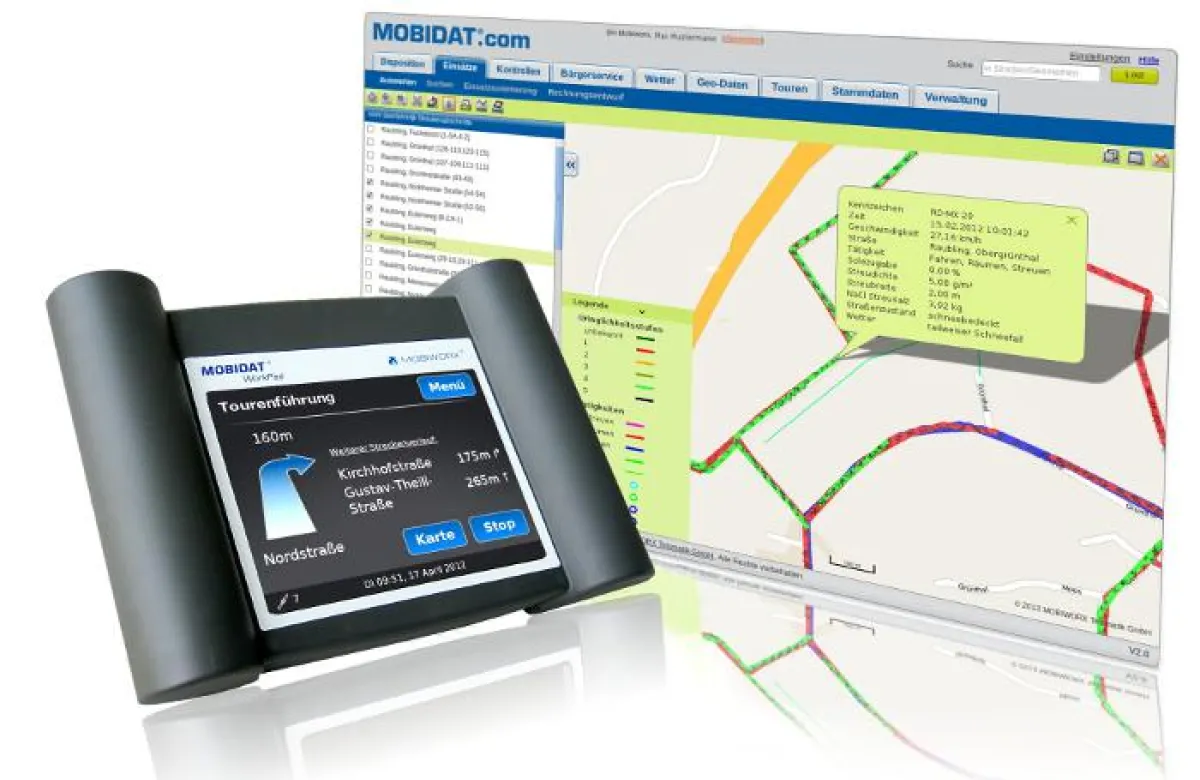 Telematiklösung Tourenführung mit MOBIDAT iBDE