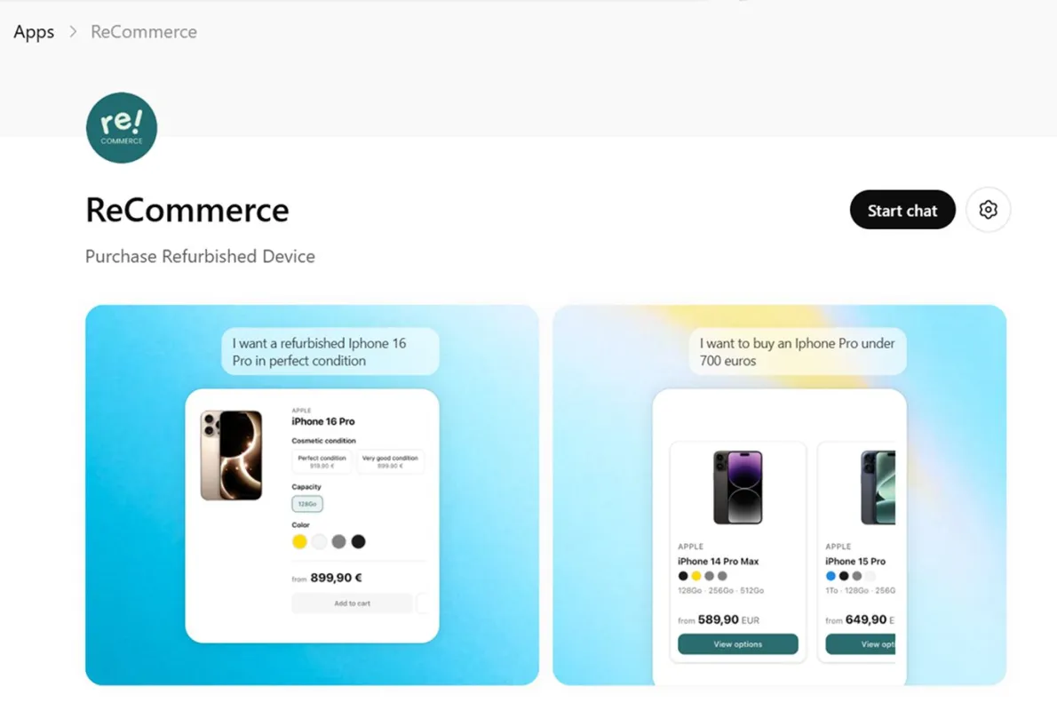 Recommerce Group ChatGPT APPS (© © Recommerce Group)