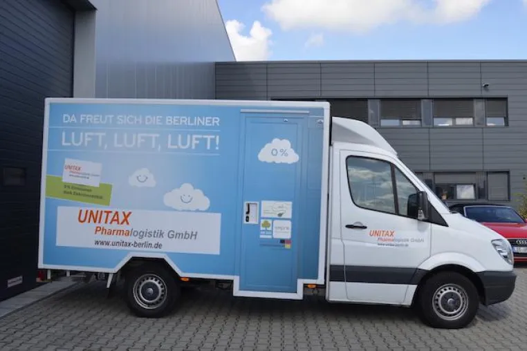 UNITAX beliefert Apotheken per E-Mobil Bild: UNITAX beliefert Apotheken per E-Mobil