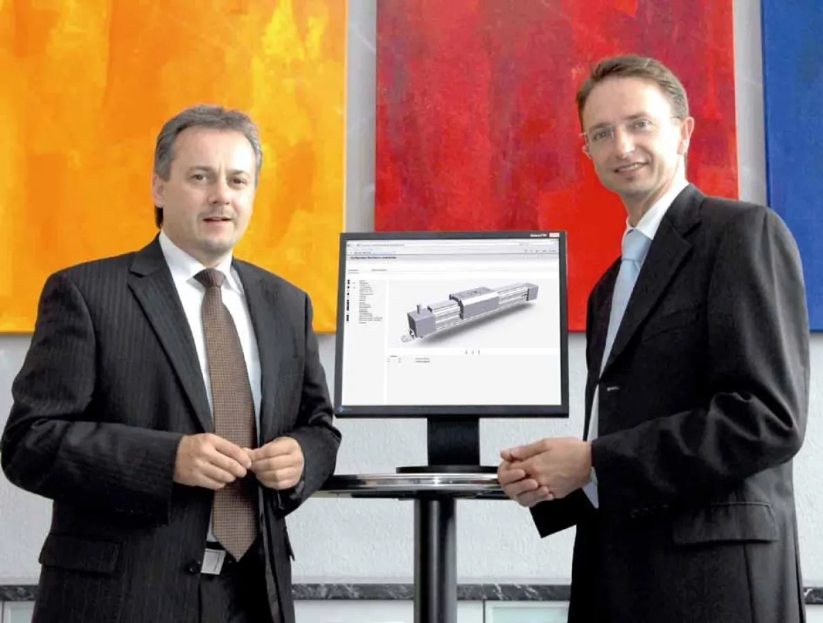 Anlässlich der strategischen Partnerschaft präsentieren Uwe Kutschenreiter von oxaion und Marc Herling von Lumo Graphics die Kombination von Variantenkonfiguration und 3D-Visualisierung am Beispiel ei