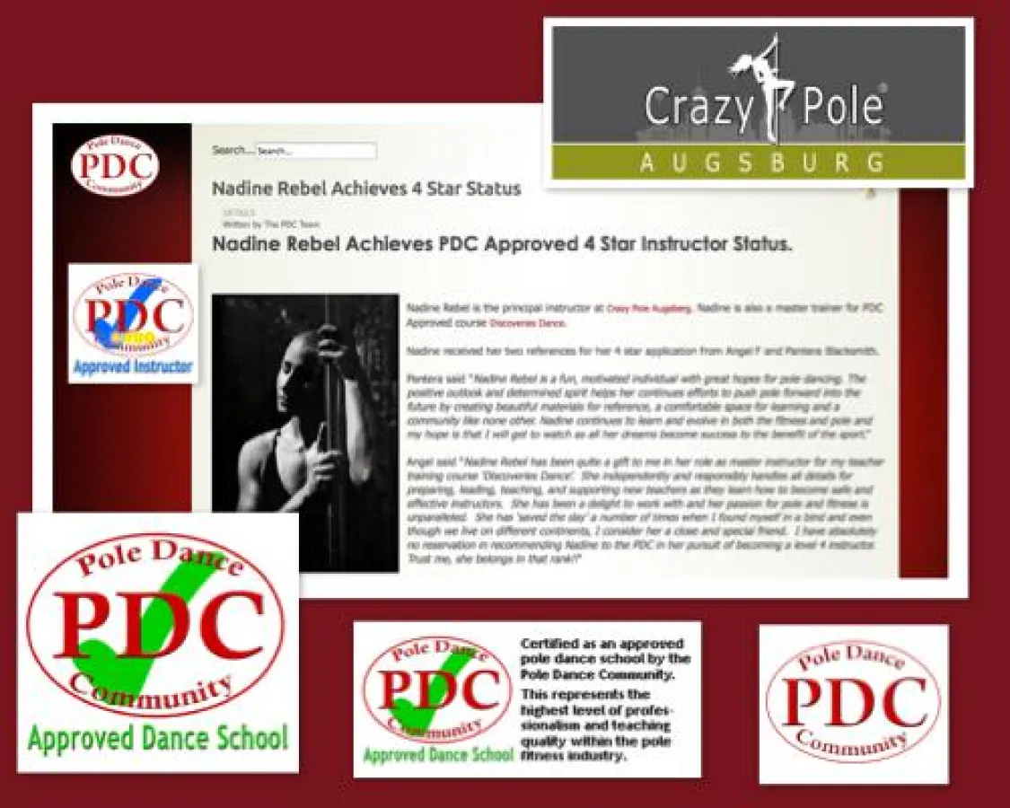 Nadine Rebel, CrazyPole Augsburg, durch die PDC anerkannt