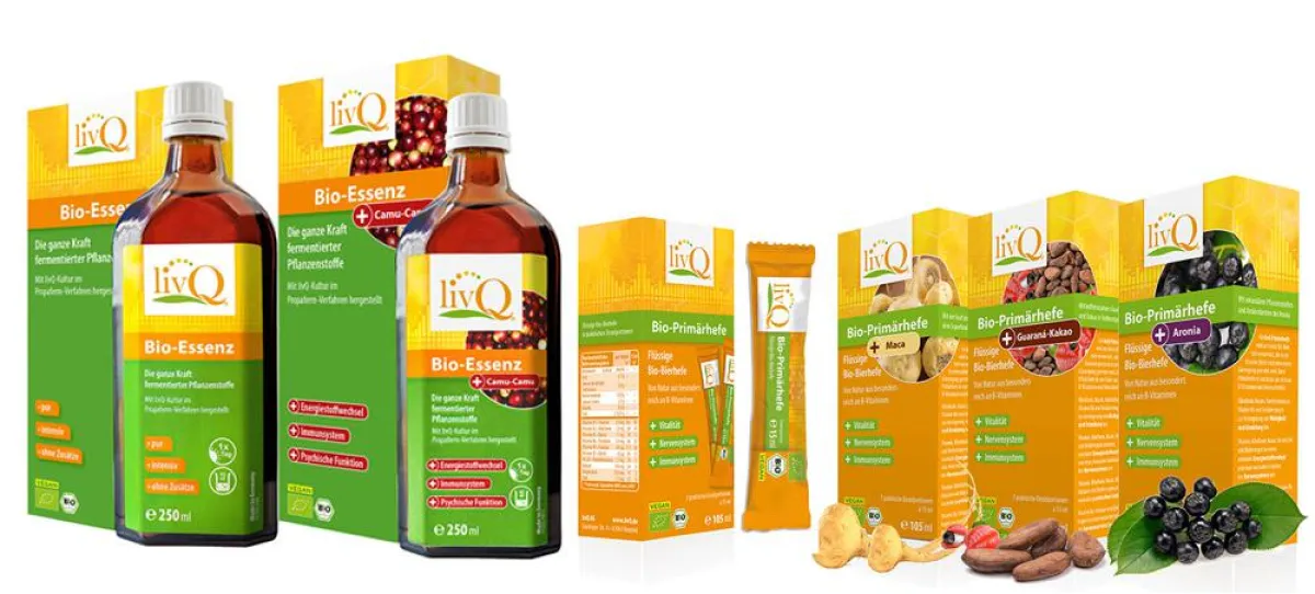 livQ Bio-Essenzen und Bio-Primärhefe für mehr Wohlbefinden