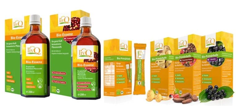 Fermentierte Essenzen und flüssige Bierhefe von livQ auf der Biofach Bild: Fermentierte Essenzen und flüssige Bierhefe von livQ auf der Biofach