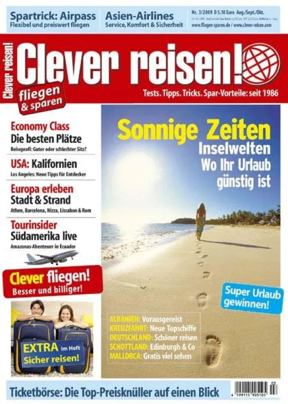 Die aktuelle Ausgabe Clever reisen! 3-09 ab sofort am Kiosk