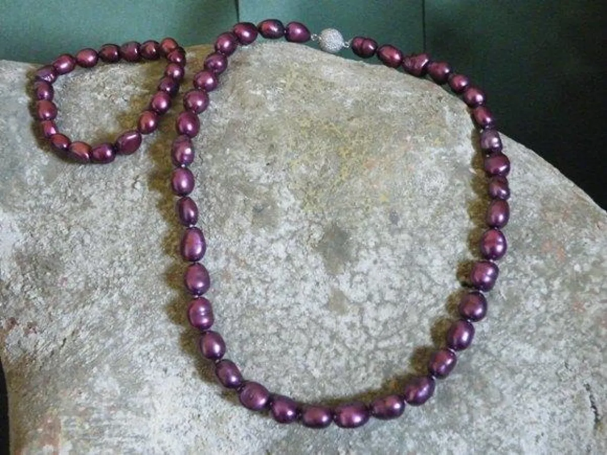 Zuchtperlen-Set aus Collier und Stretcharmband sign of soul 