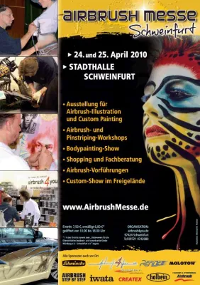 Bild: Airbrush Messe Schweinfurt 2010: Kunst und Information rund um die Spritzpistole