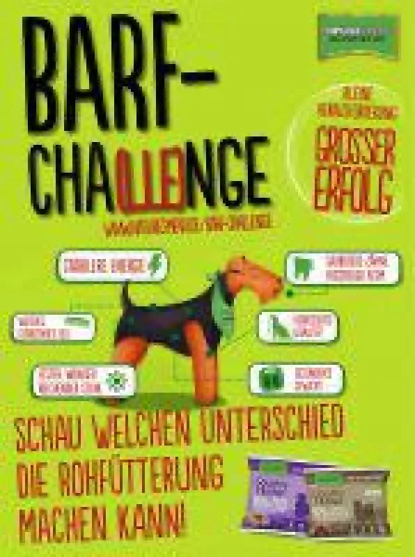 Plakat der BARF-Cha(lle)nge von Natures Menu