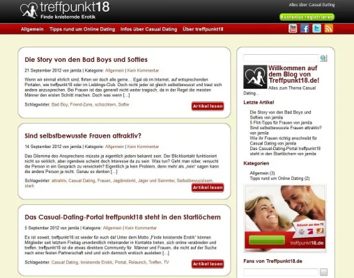 Bild: Der neue treffpunkt18-Blog startet mit hilfreichen Dating-Tipps
