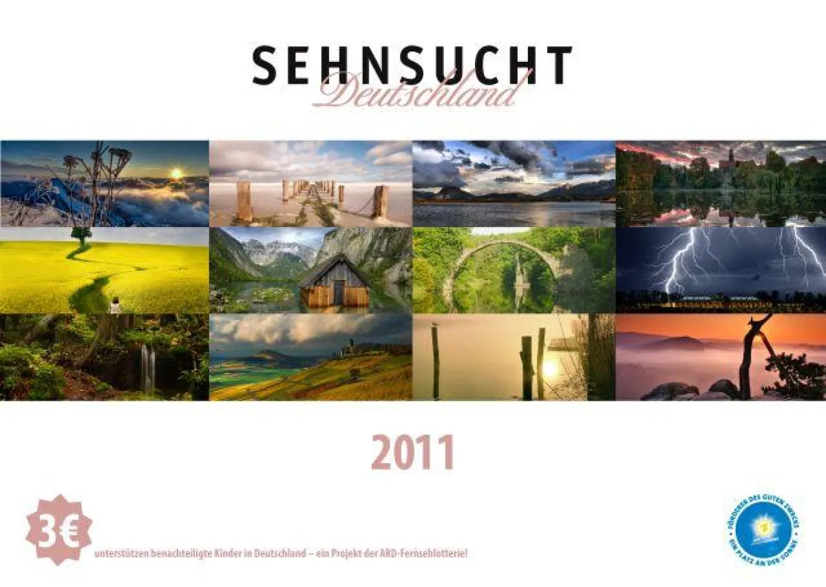 Das Titelbild des Kalenders zeigt alle 12 Gewinnerbilder des Fotowettbewerbs ?Deutschland ist fotogen?.