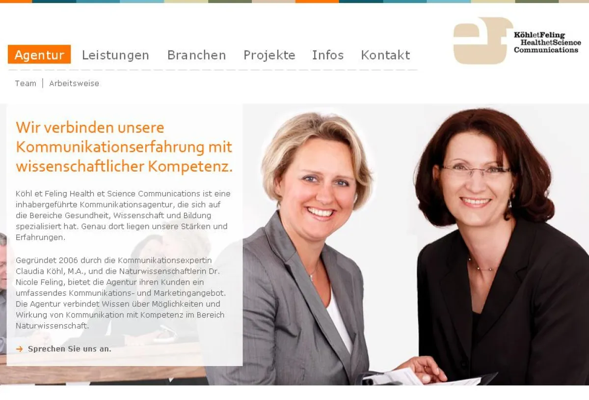 Claudia Köhl M.A und Dr. Nicole Feling (v.l.)/ Kommunikationsexpertise und naturwissenschaftliche Kompetenz