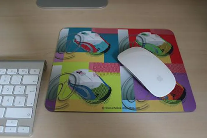 Bild: Die Computermaus als Pop Art Mousepad – für Kunstkenner und Computerfreaks