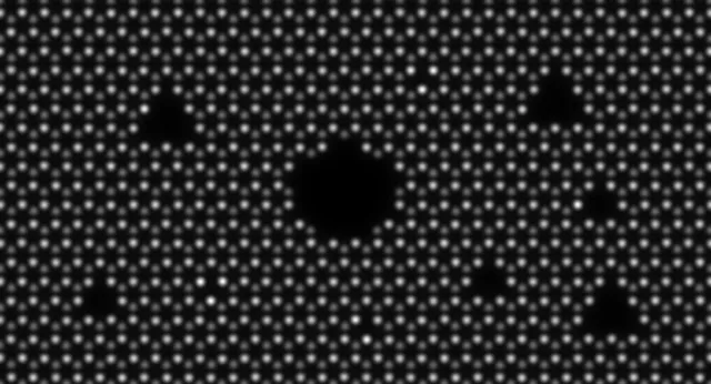 Bild: Nanoporen nach Maß: Wiener Team formt "weißes Graphen" auf atomarer Ebene