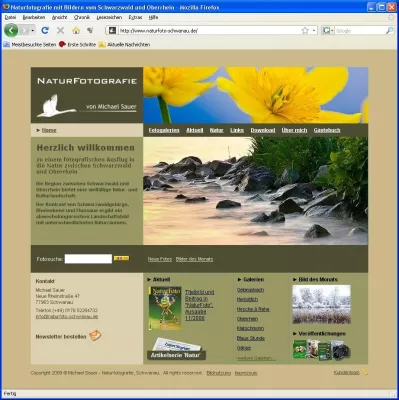 Naturfotografie-Website von Michael Sauer in neuem Design und mit zusätzlichen Inhalten Bild: Naturfotografie-Website von Michael Sauer in neuem Design und mit zusätzlichen Inhalten