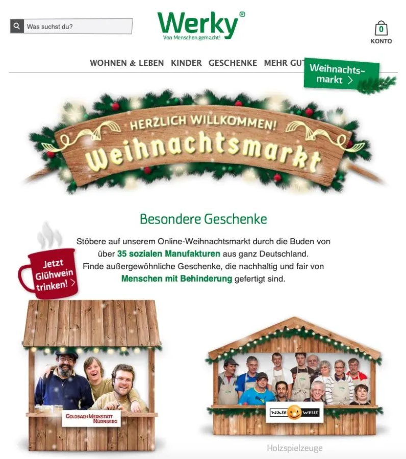 Werky Online-Weihnachtsmarkt