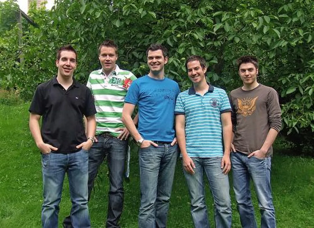 Das shelfmates-Team (vlnr.: Joachim Garth, Johannes Treitz, Matthias Prinz, Martin Braun, Christian Weyer)