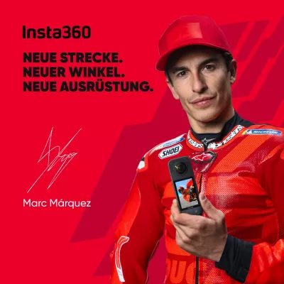 MotoGP-Legende Marc Márquez wird neuer Insta360 Botschafter! Bild: MotoGP-Legende Marc Márquez wird neuer Insta360 Botschafter!