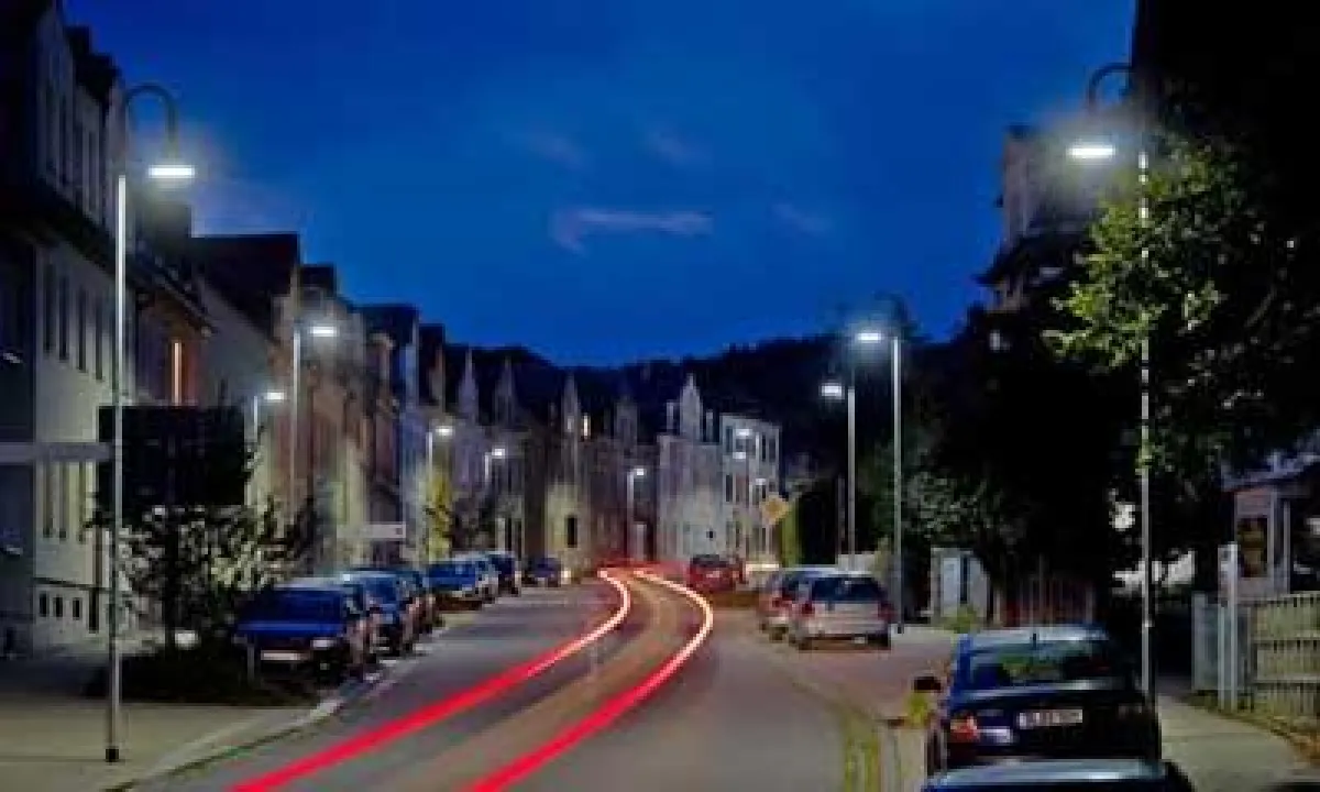 Auf ACRYLAMP-Leuchtmittel umgerüstete Straße in Hartha