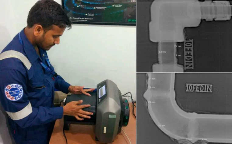 Sichere und effiziente Onstream Pipelineinspektion mit Computer-Radiographie Bild: Sichere und effiziente Onstream Pipelineinspektion mit Computer-Radiographie