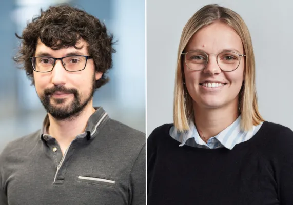 Bild: Jochen Block-Preis 2026 für Schirin Hanf, KIT und Alexis Bordet, MPI CEC