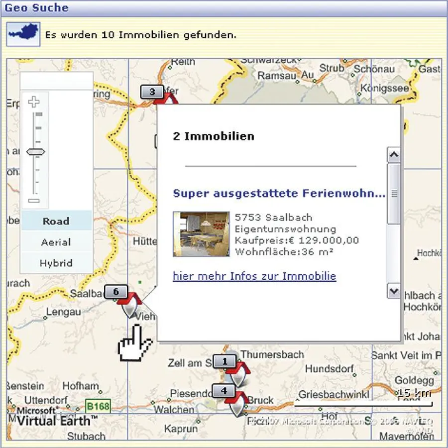 Geo Suche auf www.immobilien.net