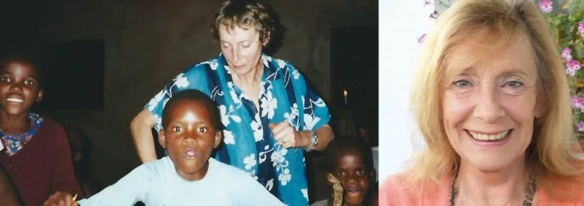 Hella Schwerla im afrikanischen Kral und heute