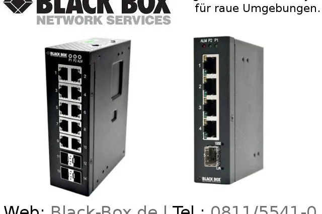 Bild: Neuer Gigabit-Switch von Black Box für Einsatz in rauen Industrie-Umgebungen