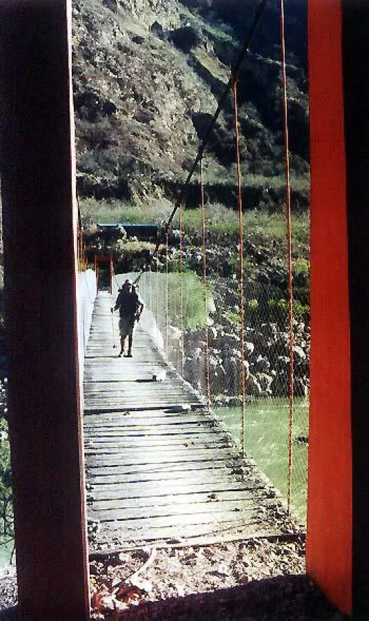 Brücke «Rosalinas» über den Fluss Apurimac auf dem Weg nach Choquequirao