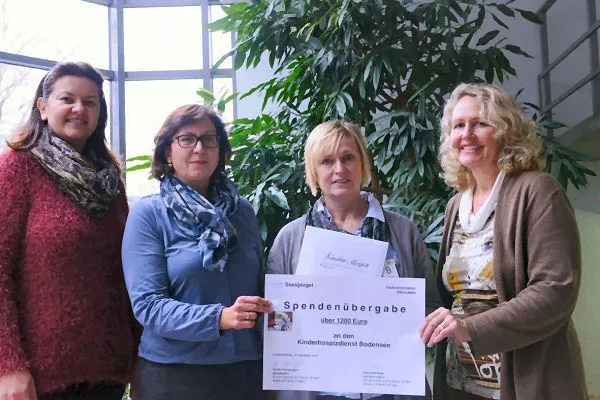 Mitarbeiter von Airbus Defence and Space GmbH spenden 1 200 Euro an Ambulanten Kinderhospizdienst Bild: Mitarbeiter von Airbus Defence and Space GmbH spenden 1 200 Euro an Ambulanten Kinderhospizdienst