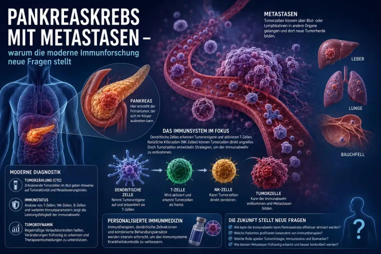 Bild: Pankreaskrebs mit Metastasen – warum die moderne Immunforschung neue Fragen stellt
