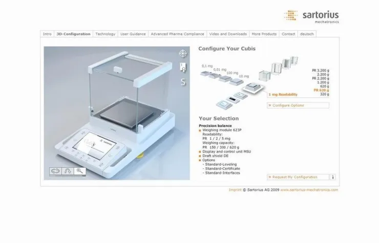 Bild: Die maßgeschneiderte Premium Laborwaage – nur ein paar Mausklicks entfernt