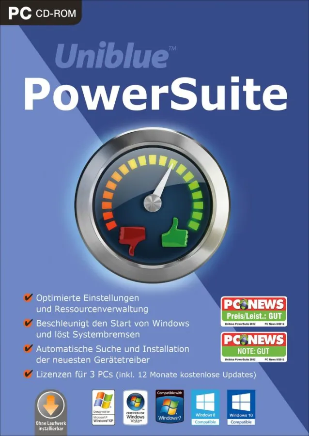 Uniblue PowerSuite hält PCs fit