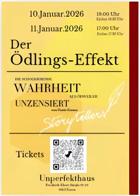 Willkommen in Ödweiler – wo nichts passiert. Oder doch? Neues Stück der Storytellers Ruhr Bild: Willkommen in Ödweiler – wo nichts passiert. Oder doch? Neues Stück der Storytellers Ruhr