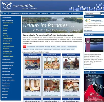 Bild: Urlaub 2011 an Müritz & Mecklenburgische Seenplatte jetzt im neuen müritzonlineReisekontor buchen