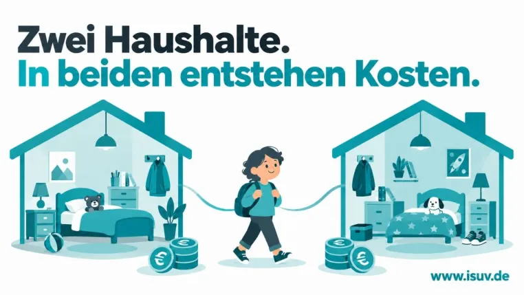 Wenn Kinder in zwei Haushalten leben, entstehen auch in zwei Haushalten Kosten Bild: Wenn Kinder in zwei Haushalten leben, entstehen auch in zwei Haushalten Kosten