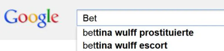 Causa Bettina Wulff gegen Google - Zur Zulässigkeit einer Autocomplete-Funktion Bild: Causa Bettina Wulff gegen Google - Zur Zulässigkeit einer Autocomplete-Funktion