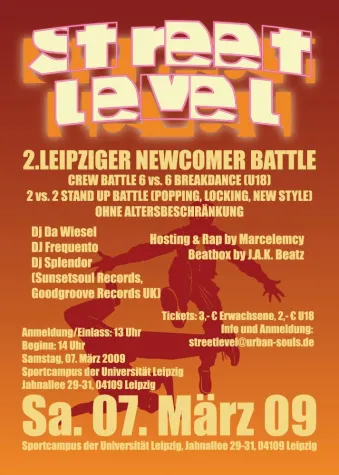 Bild: STREET LEVEL - mitteldeutsches Newcomer-Breakdance-Battle geht in die zweite Runde