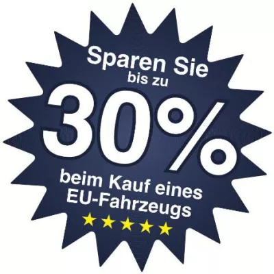 Mit EU Neuwagen bis zu 30% zum Listenpreis sparen Bild: Mit EU Neuwagen bis zu 30% zum Listenpreis sparen