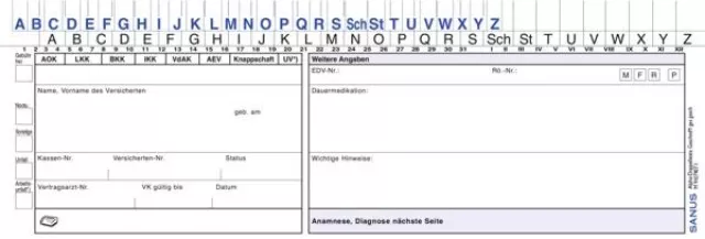 Bild: Patientenkarteikarten - Karteimappen für Ärzte, Physiotherapeuten