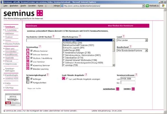 Bild: Last Minute für Weiterbildung - seminus relauncht seine Weiterbildungsdatenbank