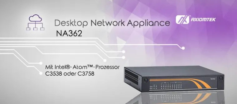 AXIOMTEKs Desktop Network Appliance auf Intel®-Denverton-Basis mit Intel®-QAT-Support – NA362 Bild: AXIOMTEKs Desktop Network Appliance auf Intel®-Denverton-Basis mit Intel®-QAT-Support – NA362