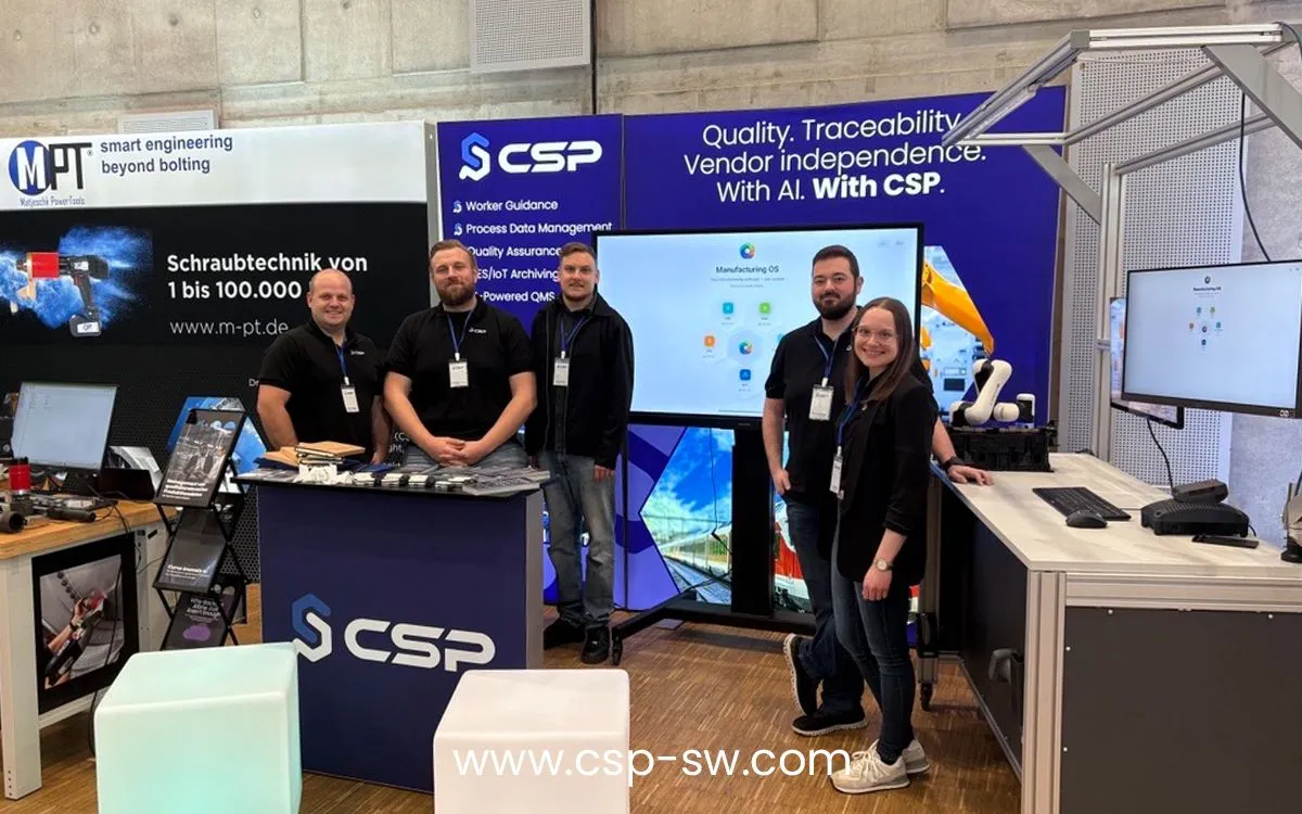 Das CSP-Team auf der Schraubtec Stuttgart (© CSP Intelligence GmbH)
