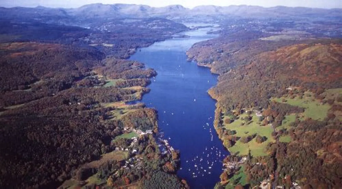 Blick über Lake Windermere, Lakelands-Lancaster