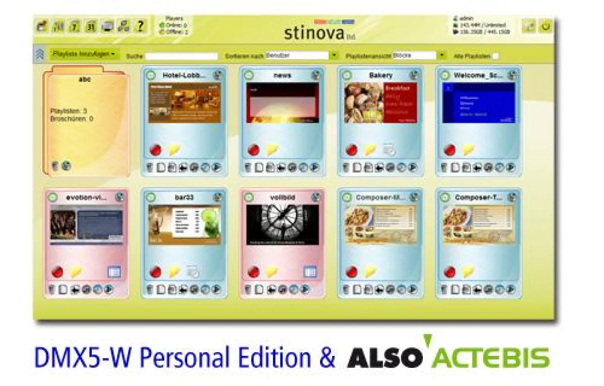 Stinova Digital Signage über ALSO Actebis Distribution