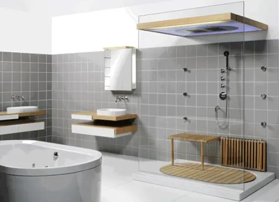 Bild: yellow design | yellow circle gestaltet Messauftritt und das neue SensaMare-Komplettbad von Hoesch/Sanplast