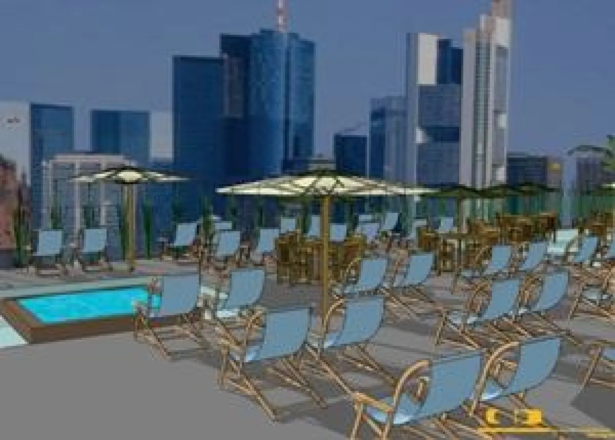 Vom 17. Mai an elegante Realität auf Frankfurts größter Dachterrasse: der Long Island Summer Lounge auf dem Parkhaus Börse.