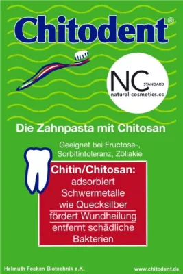 Bild: Neue Zahnpasta mit Erythrit und Chitosan von Chitodent® zertifiziert nach NCS