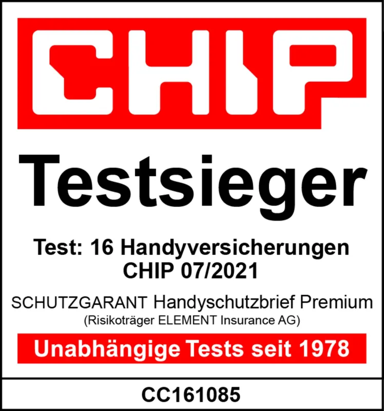 CHIP Testsieger Handyversicherungen 07/2021 (© CHIP Communications GmbH)