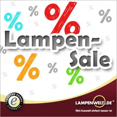 Bild: Lampen-Sale bei der Lampenwelt GmbH & Co. KG: etliche Lampen und Leuchten reduziert