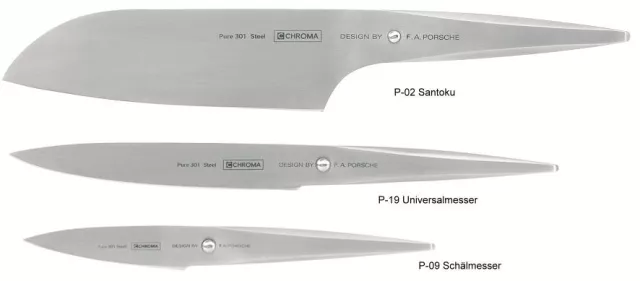 Bild: Chroma Type 301, Design by F.A. Porsche - ungewöhnliche Profimesser auch für Hobbyköche